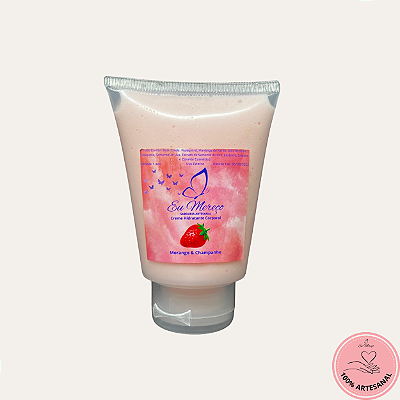 Creme Hidratante Artesanal Morango e Champanhe | Hidratação Intensa - 60ml