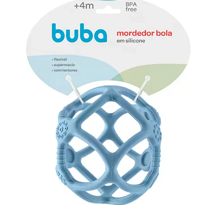 Mordedor Bola Em Silicone Azul - Buba