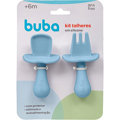 Kit Talher em Silicone Azul da Buba