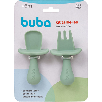 Kit Talher em Silicone Verde da Buba