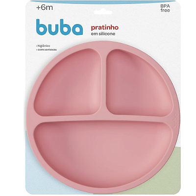 Pratinho em Silicone com Ventosa - Rosa