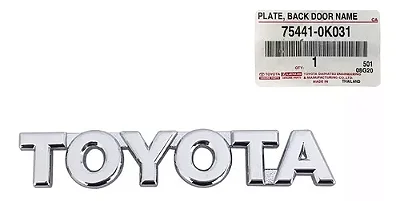 Emblema Tampa Traseira Toyota Hilux Sw4  2005 A 2014