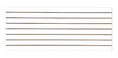 1 Painel Canaletado Slat Wall Branco Mdf 0,61 M Altura X 2,44 M de Largura