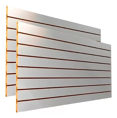 1 Painel Canaletado Slat Wall Branco Mdf 1,22 M Altura X 1,22 M de Largura
