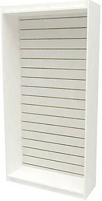 Armário Expositor Estante Vitrine Canaletado MDF Branco – 1,85x0,90x0,32m | Ideal para Lojas
