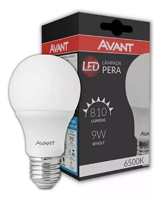 Lâmpada Led 9w Bulbo E27 6500k Branco Frio Luz Branco-frio 110V/220V