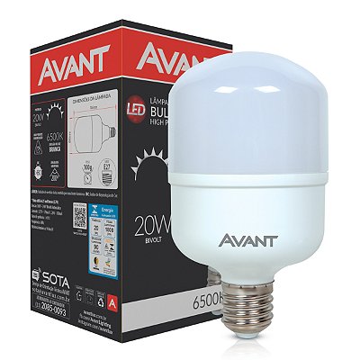 Lâmpadas Led Bulbo 20w Avant Branca 6500k E27 Cor da luz Branco-frio 100V/240V
