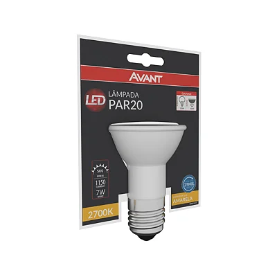 Lampada Led Par 20 7w Branco Frio 3000k E27 Bivolt