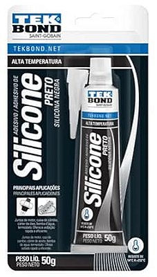 Adesivo Silicone Acético e Blister uso Geral com 50g TEKBOND - Cor Preto