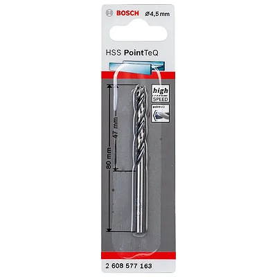 Broca de Aço Rápido (HSS) PointTeQ 4,5mm 11/64" Bosch