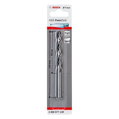 Broca de Aço Rápido (HSS) PointTeQ 7mm 9/32" Bosch