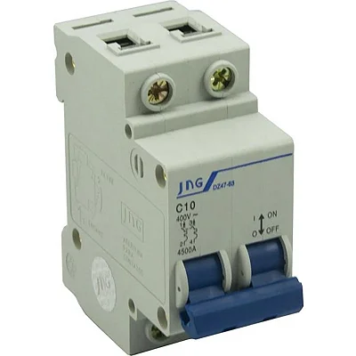 Mini Disjuntor Bipolar 10A Curva C 3KA JNG