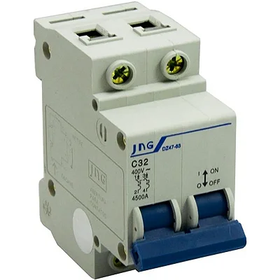 Mini Disjuntor Bipolar 32A Curva C 3KA JNG