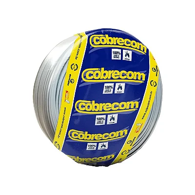 Cabo Flexível 1,5mm² 750V Branco Cobrecom 100 Metros