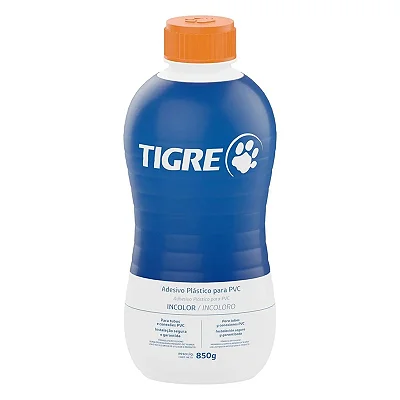 Adesivo Plástico PVC Frasco 850g Incolor Tigre