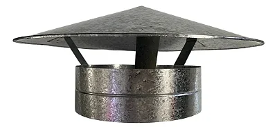 Chapéu Chinês 500mm Zinco Galvanizado Para Chaminé