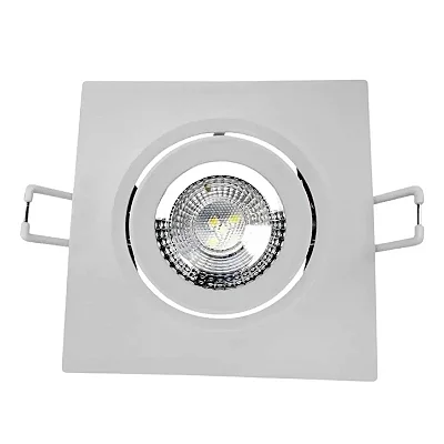 Spot Led Embutir Quadrado 5W Branco Bivolt