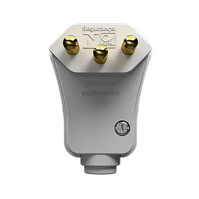 Plugue Móvel 90° 2P + T 20A 250V Alumbra