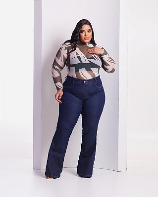 Calça flare feminina