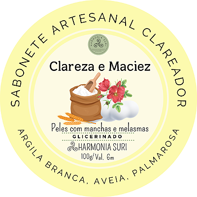 Clareza e Maciez (Argila branca, Aveia, Palmarosa)