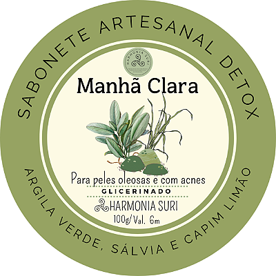 Manhã Clara (argila verde, sálvia e capim limão)