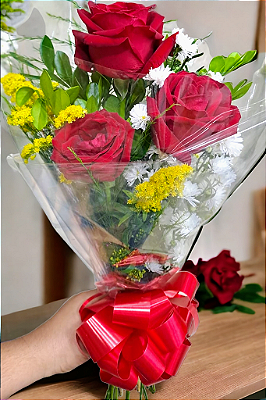 Arranjo Buquê 3 Rosas
