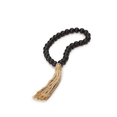 COLAR DECORATIVO EM MADEIRA PRETO  2X6X36CM