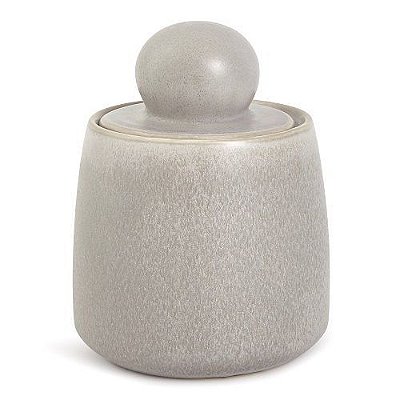 POTE DECORATIVO EM CERAMICA CINZA G 19X12.5X12.5CM