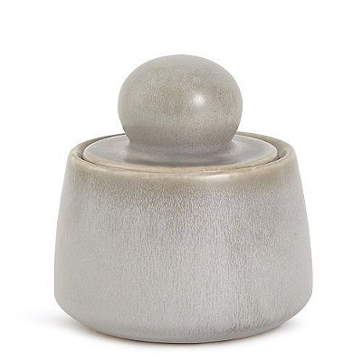 POTE DECORATIVO EM CERAMICA CINZA P 12X10X10CM