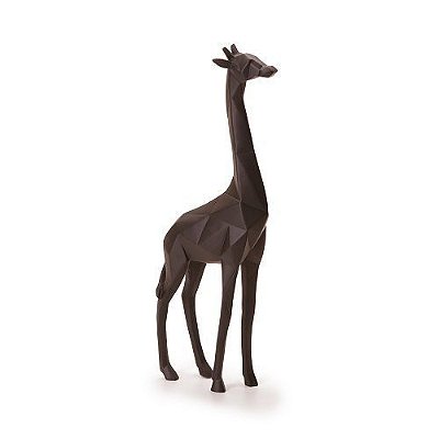 ESCULTURA GIRAFA EM POLIRESINA 37.5x5x14CM