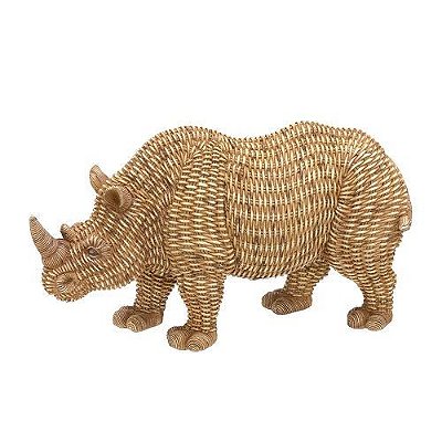 ESCULTURA RINOCERONTE DECORATIVO 30CM