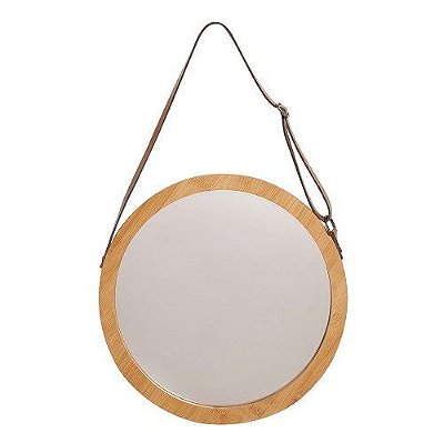 ESPELHO EM MADEIRA 45CM