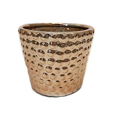 MINI VASO CACHEPOT ROSE GOLD CERAMICA 8CM