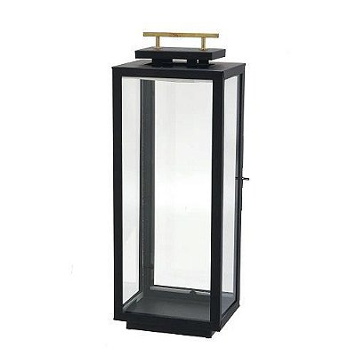 LANTERNA DECORATIVA PRETA 53CM