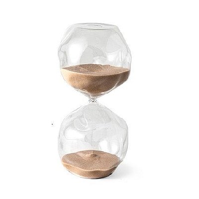 AMPULHETA EM VIDRO 60 MINUTOS 19X19x10.5CM