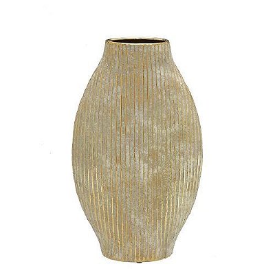 VASO DECORATIVO DOURADO 33CM