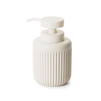 PORTA-SABONETE LIQUIDO EM CIMENTO BRANCO 15X9X10.5CM