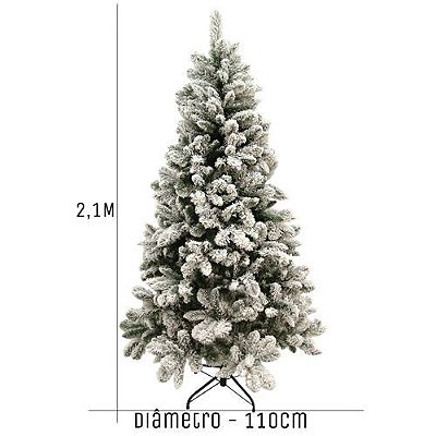 ARVORE DE NATAL FLOCOS 2.10M 1037 GALHOS