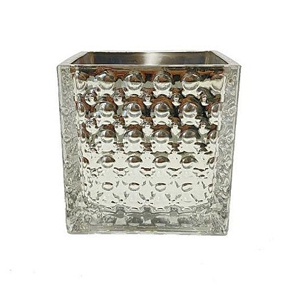 VASO DE VIDRO DECOR PRATA