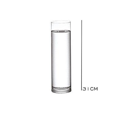 VASO TRANSPARENTE 31X9X9CM