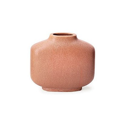 VASO EM CERAMICA MARROM  18X21X8CM