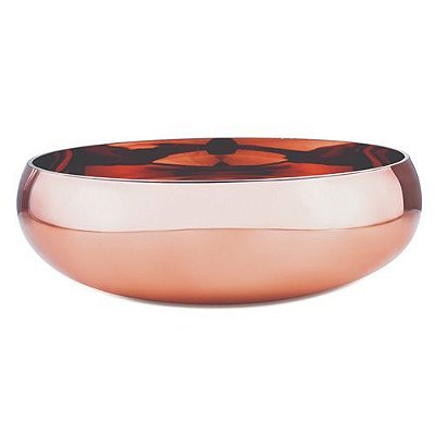 CENTRO DE MESA ROSE GOLD VIDRO 38CM