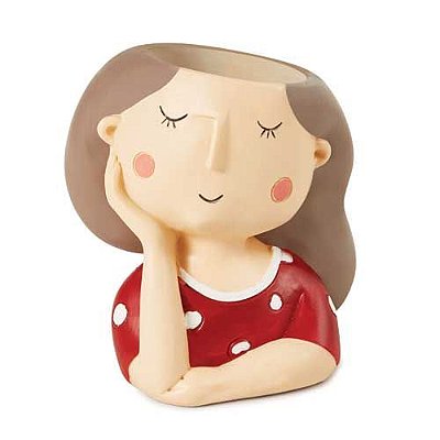 VASO MENINA DE POLIRESINA 8.5X7.5X10CM