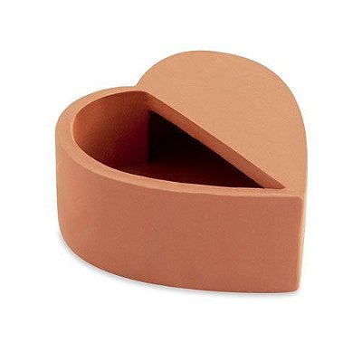 CACHEPOT CORACAO TERRACOTA CIMENTO