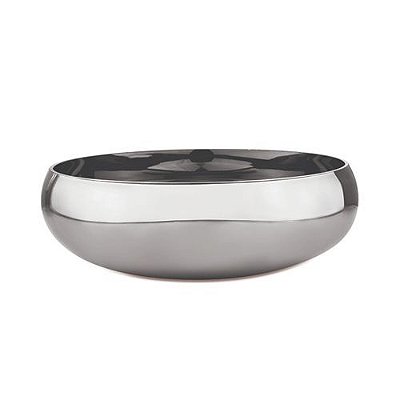 CENTRO DE MESA PRATA EM VIDRO 10.5x30cm