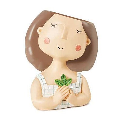 VASO MENINA POLIRESINA 8.5X7.5X10CM