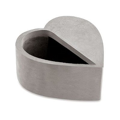 CACHEPOT CORACAO PRETO EM CIMENTO