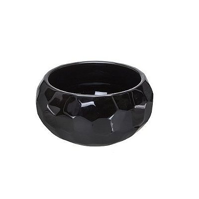 CENTRO DE MESA DIAMANTE PRETO 19CM