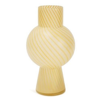 VASO EM VIDRO AMARELO 31X17.5X17.5CM