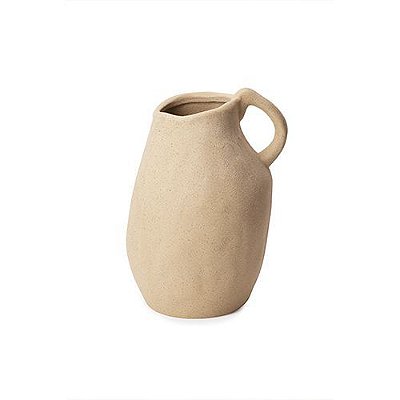 VASO EM CERAMICA BEGE 22X15X16CM